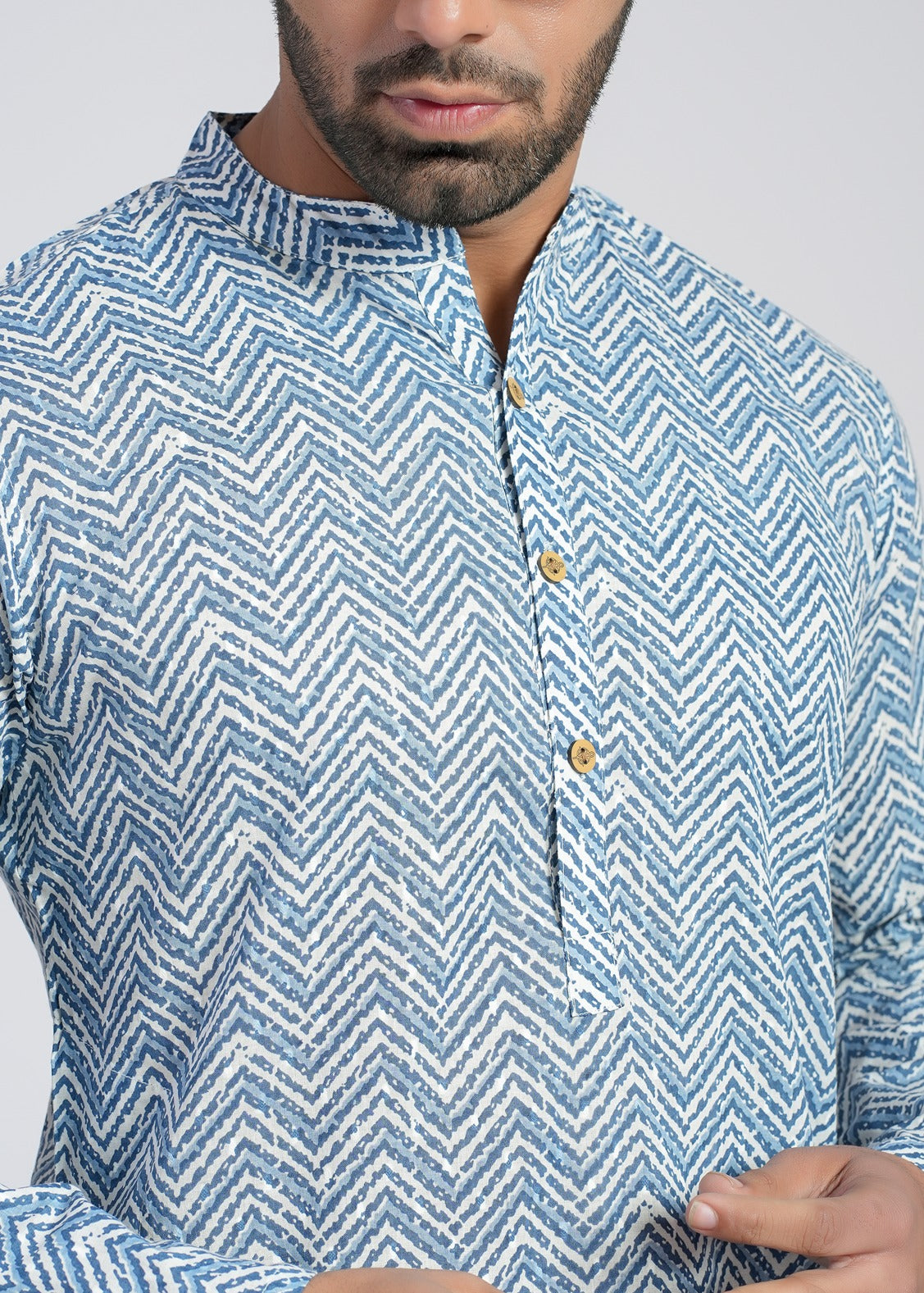 Cotton Block Printed Full Sleeve Kurtas