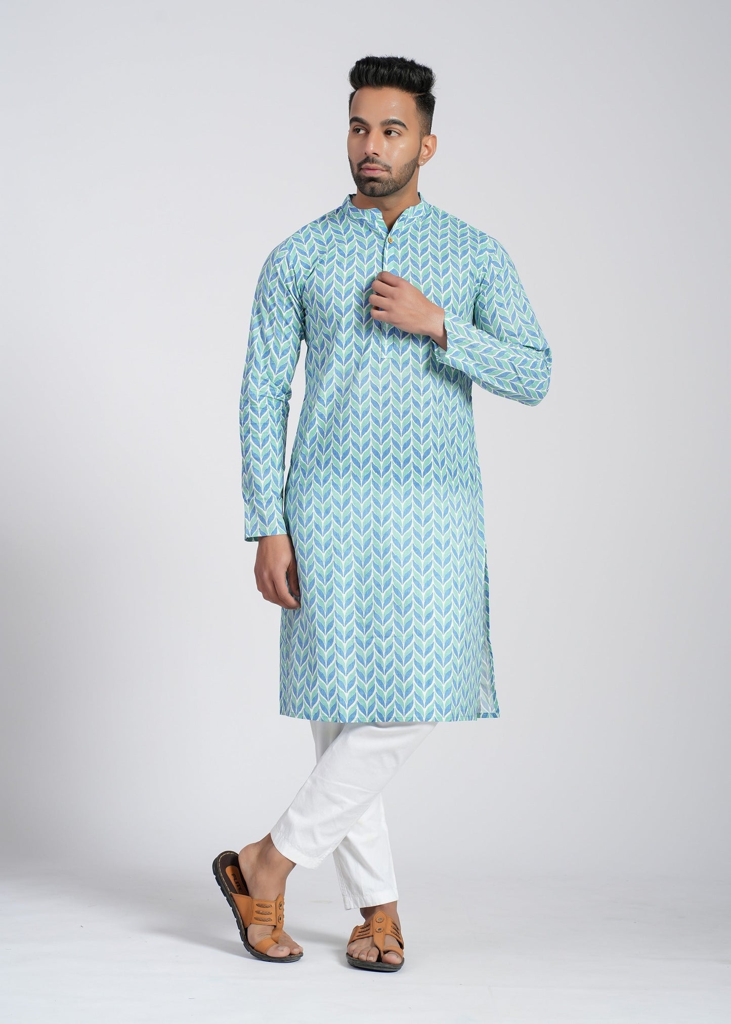 Cotton Block Printed Full Sleeve Kurtas