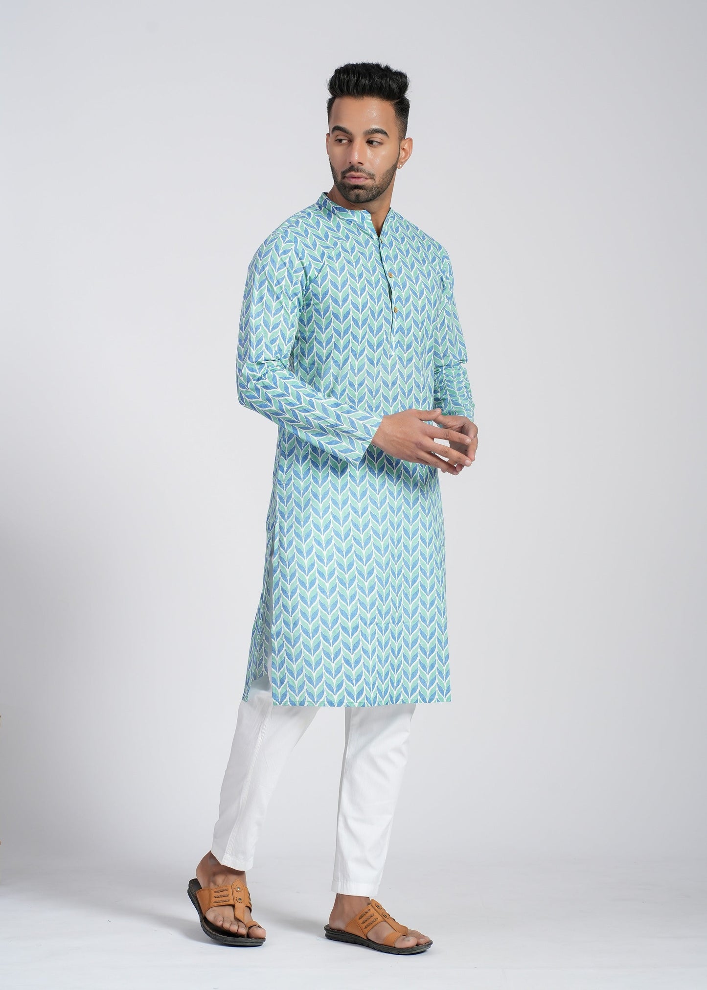 Cotton Block Printed Full Sleeve Kurtas