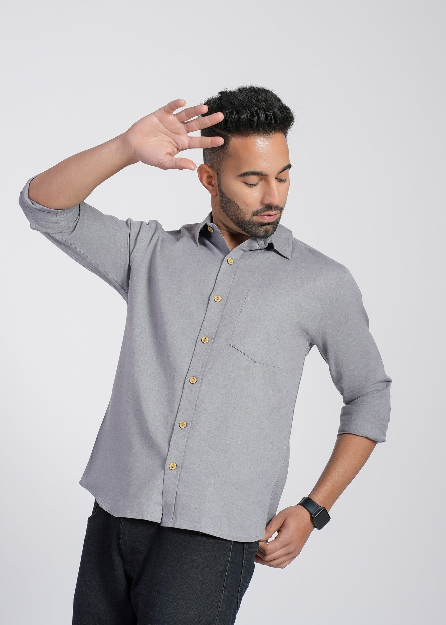 Cotton Flax Full Sleeve Shirt