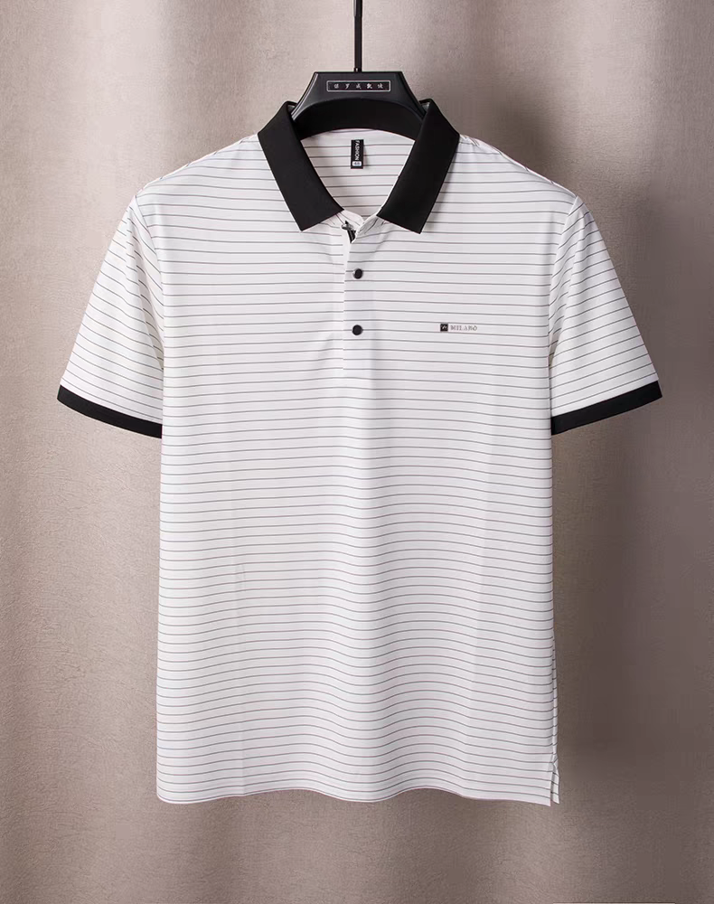 Eternal Edge Striped Polo T-Shirts