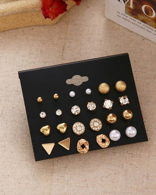 Combo set of 12 Stud Earrings