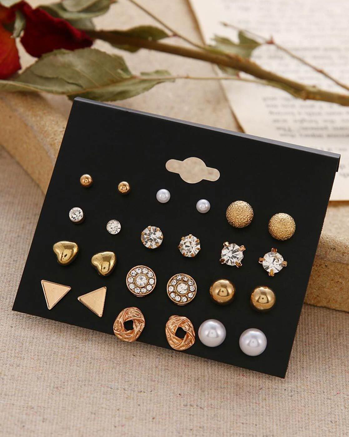 Combo set of 12 Stud Earrings