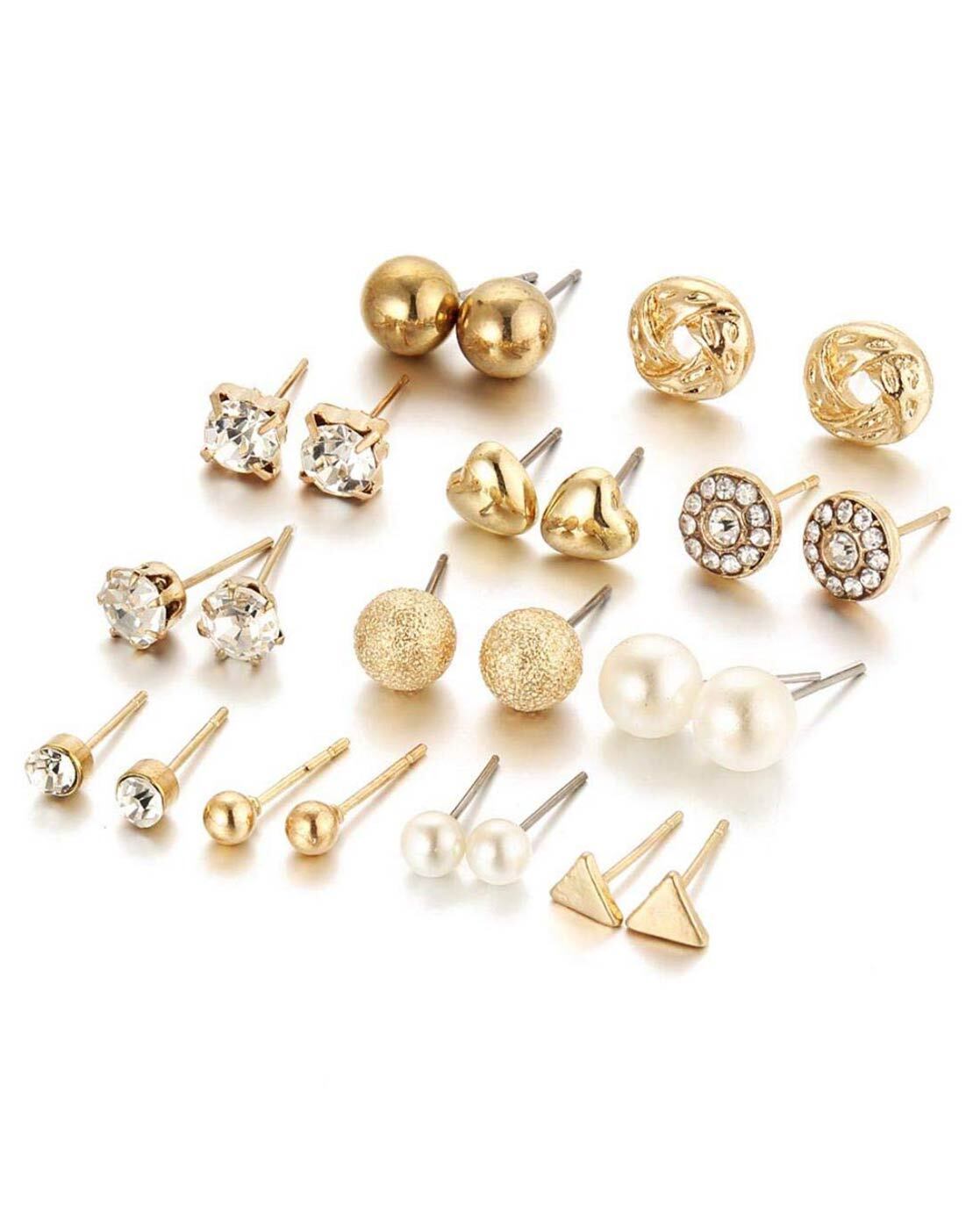 Combo set of 12 Stud Earrings