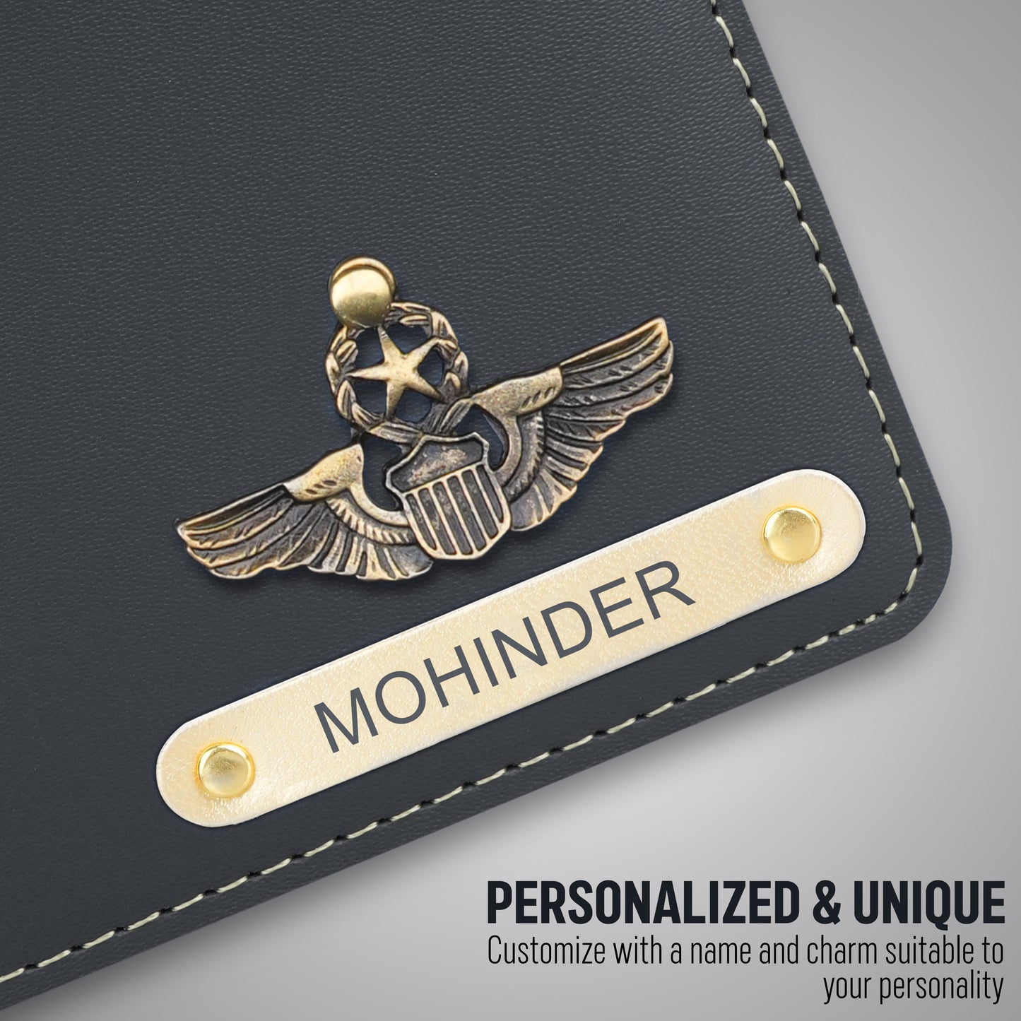 Customized Wallet With Name & Charm