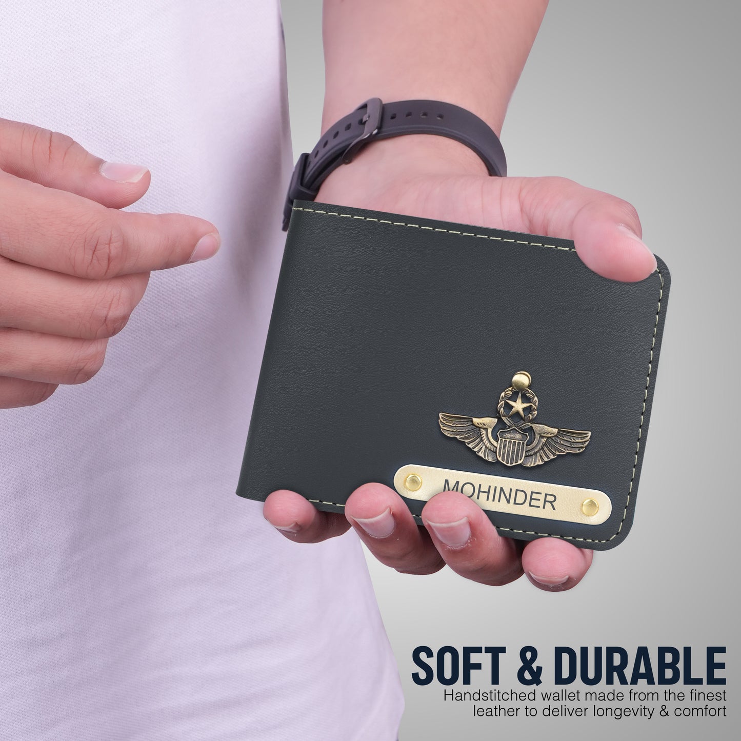 Customized Wallet With Name & Charm