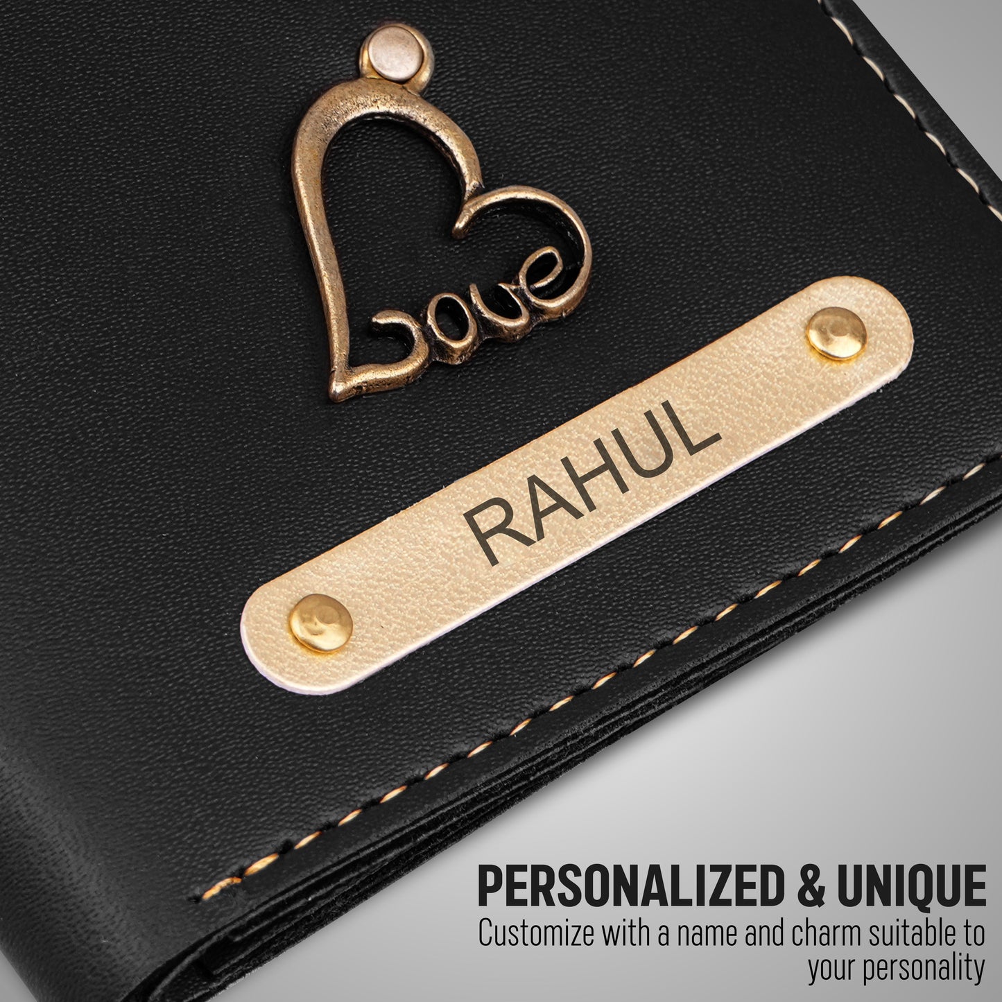 Customized Wallet With Name & Charm