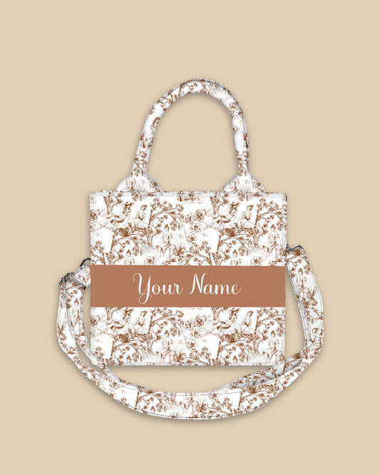 Customized Small Tote Bag Designed with Beautiful Girls And Trees