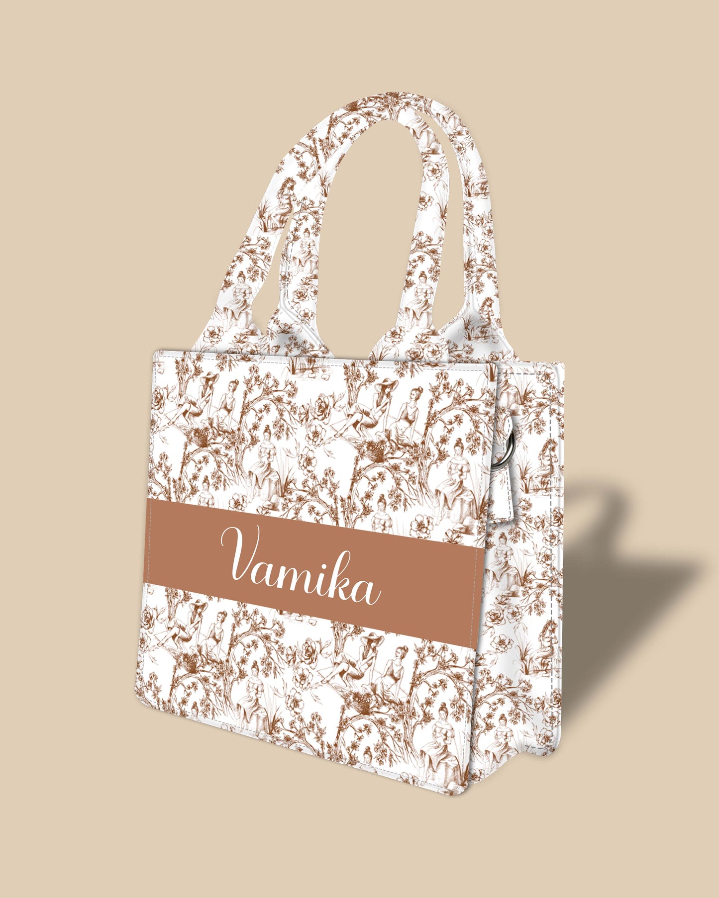 Customized Small Tote Bag Designed with Beautiful Girls And Trees