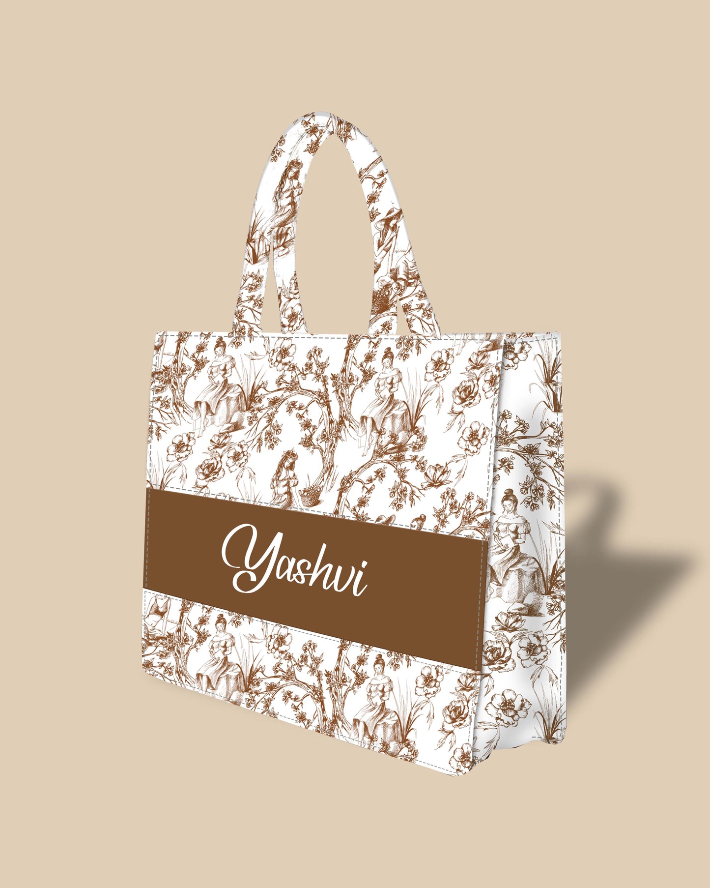 Customized Tote Bag  Designed with Beautiful Girls And Trees