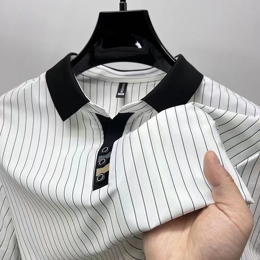 Vintage Echelon Stripe Polo T-Shirt