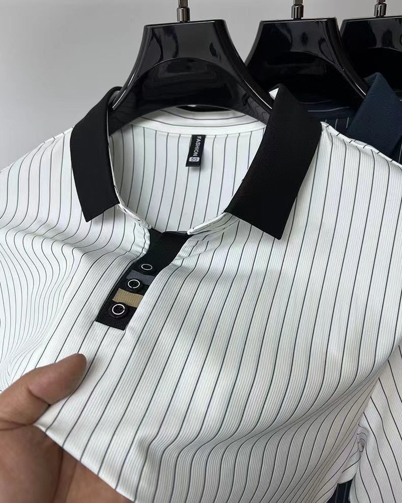 Vintage Echelon Stripe Polo T-Shirt