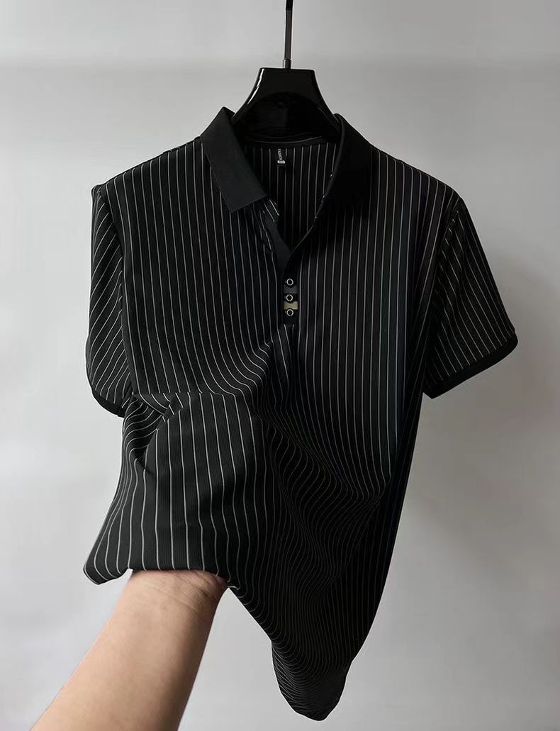Vintage Echelon Stripe Polo T-Shirt