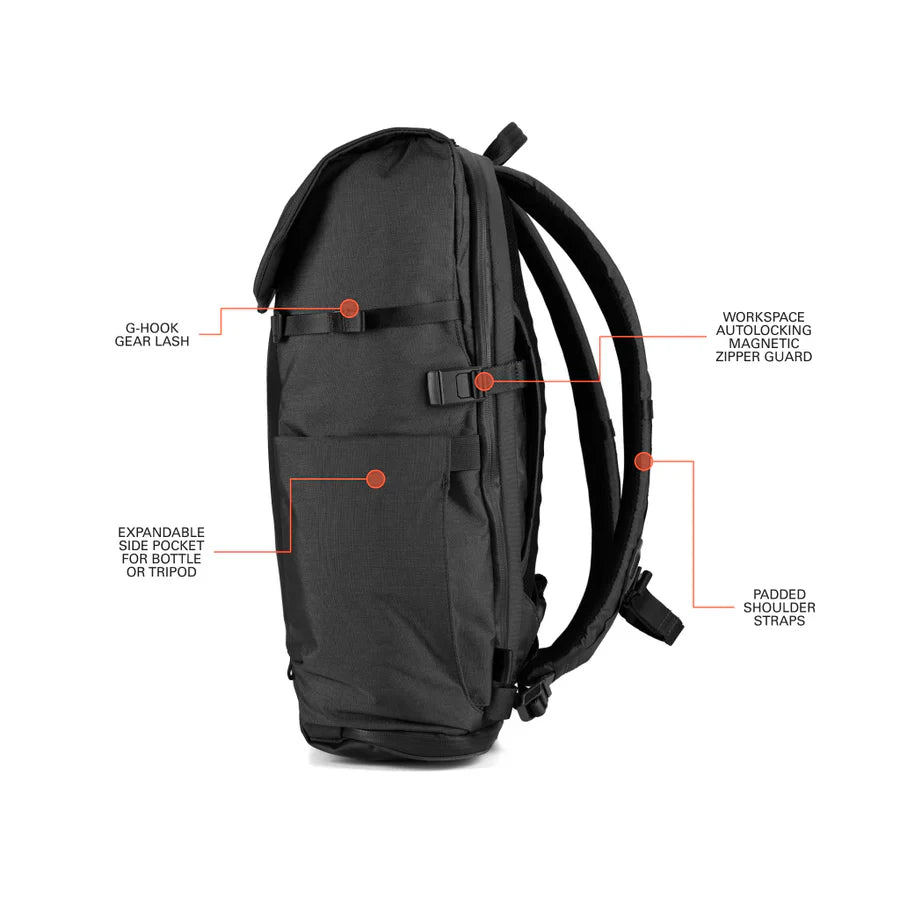 Errant Backpack 22L - Obsidian Black