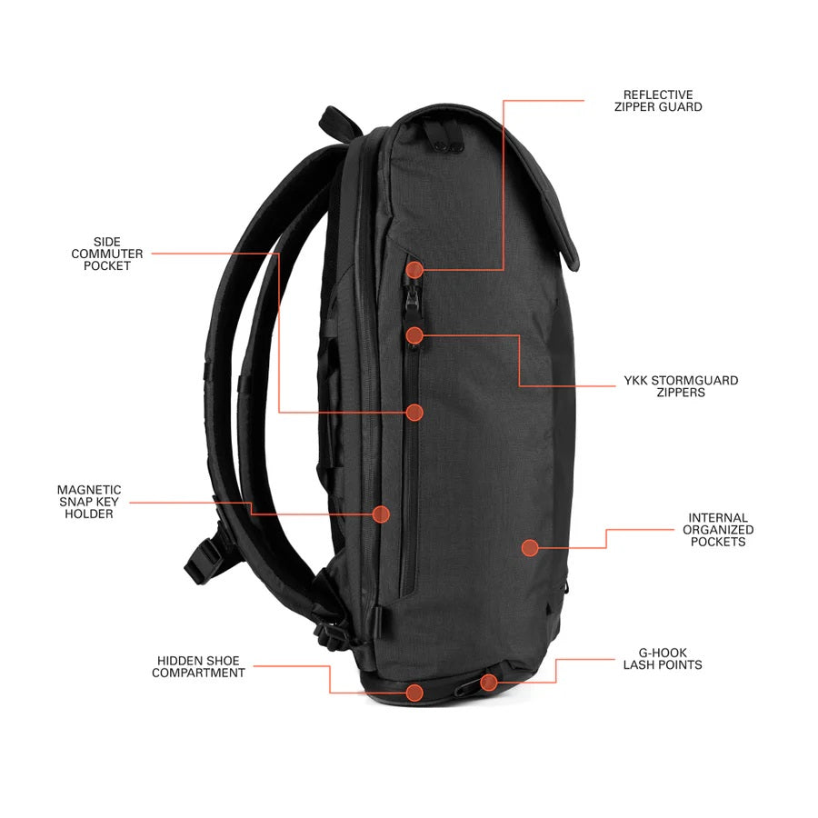 Errant Backpack 22L - Obsidian Black