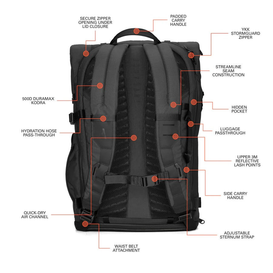 Errant Backpack 22L - Obsidian Black