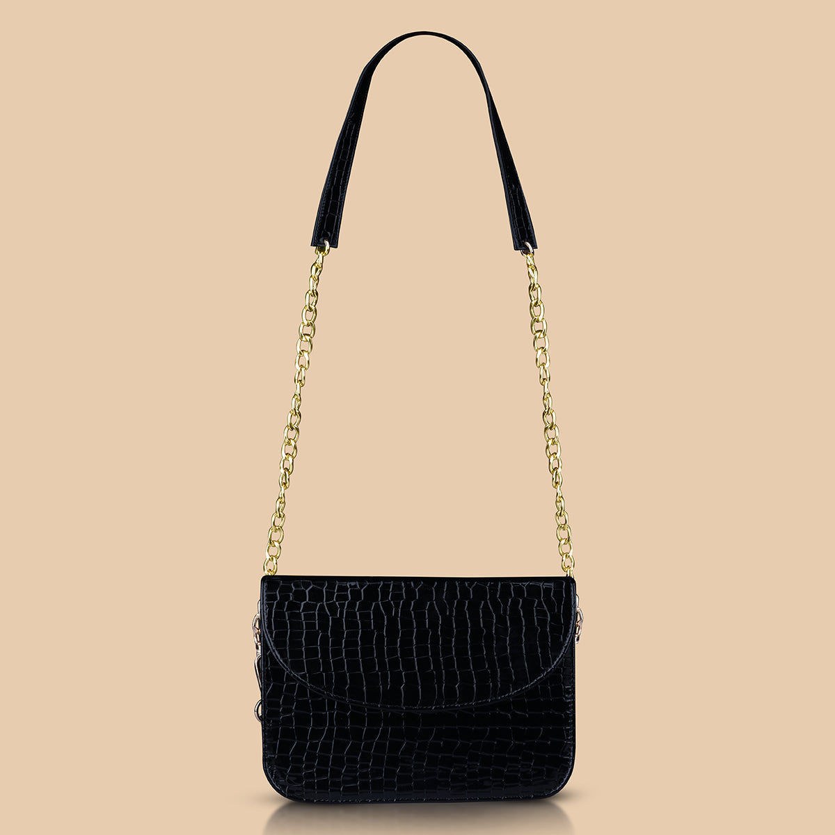 Premium Brick Style Leather Sling Bag