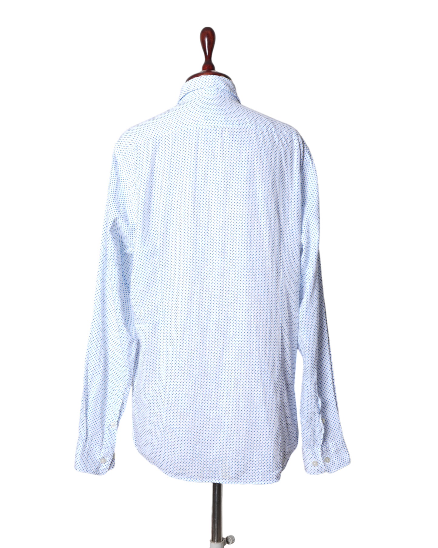Boss White With Blue Polka