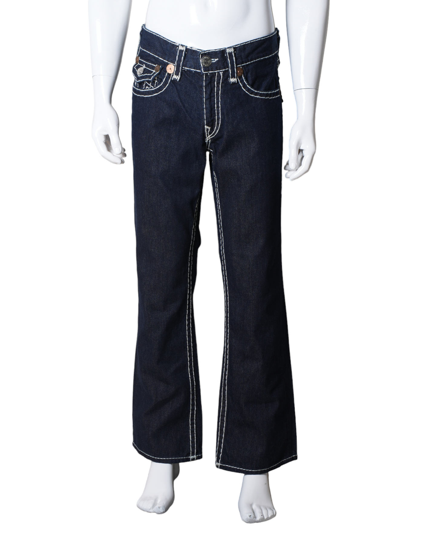 True Religion Jeans With White Stitchline Detailing