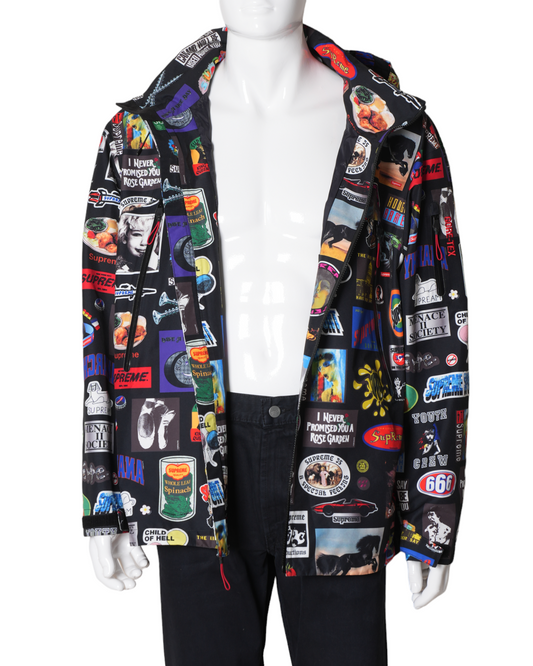 Supreme Men's Gore Tex Stickers Shell Jacket In Black