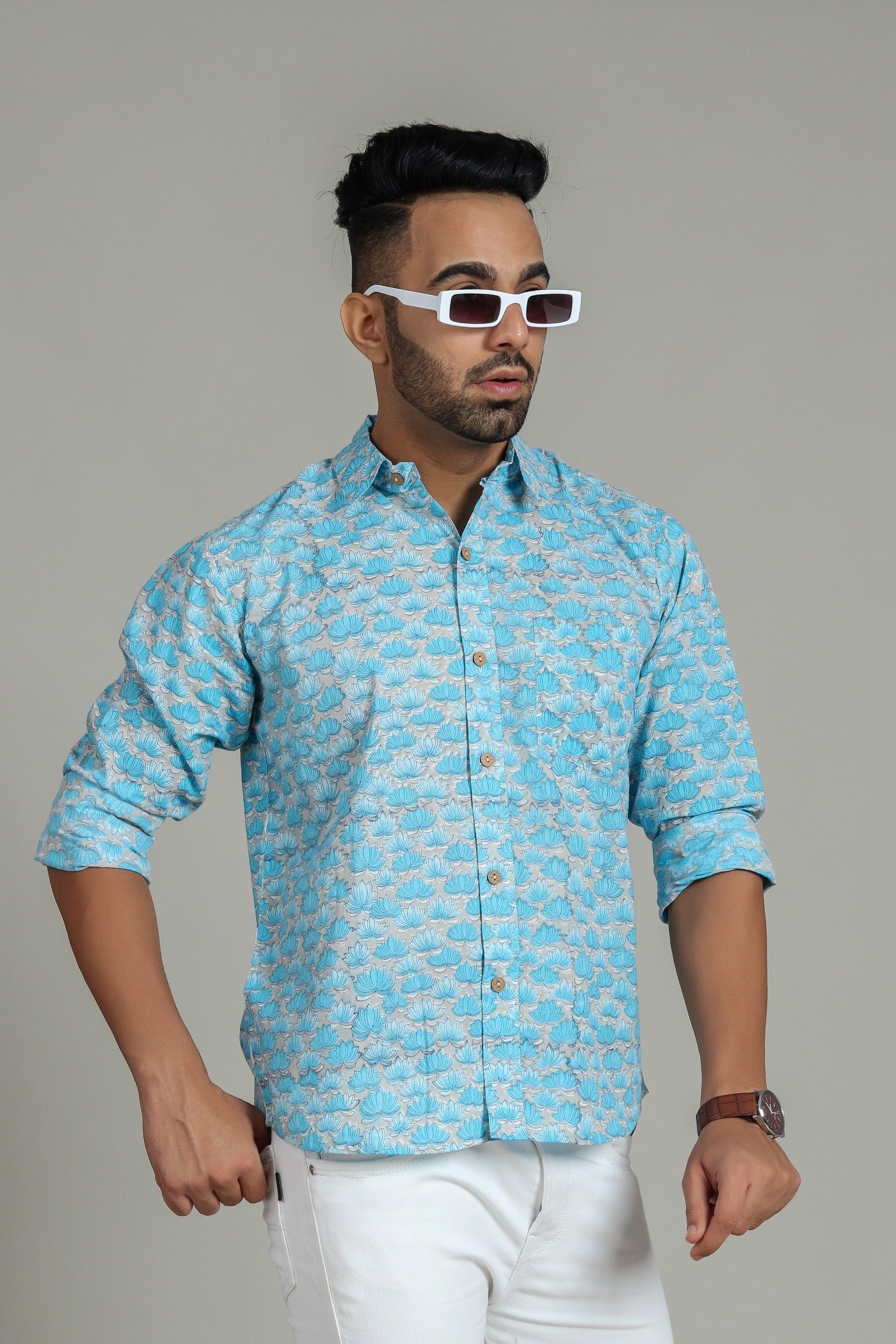 COTTON PRINTED FULL SLEEVE SHIRT