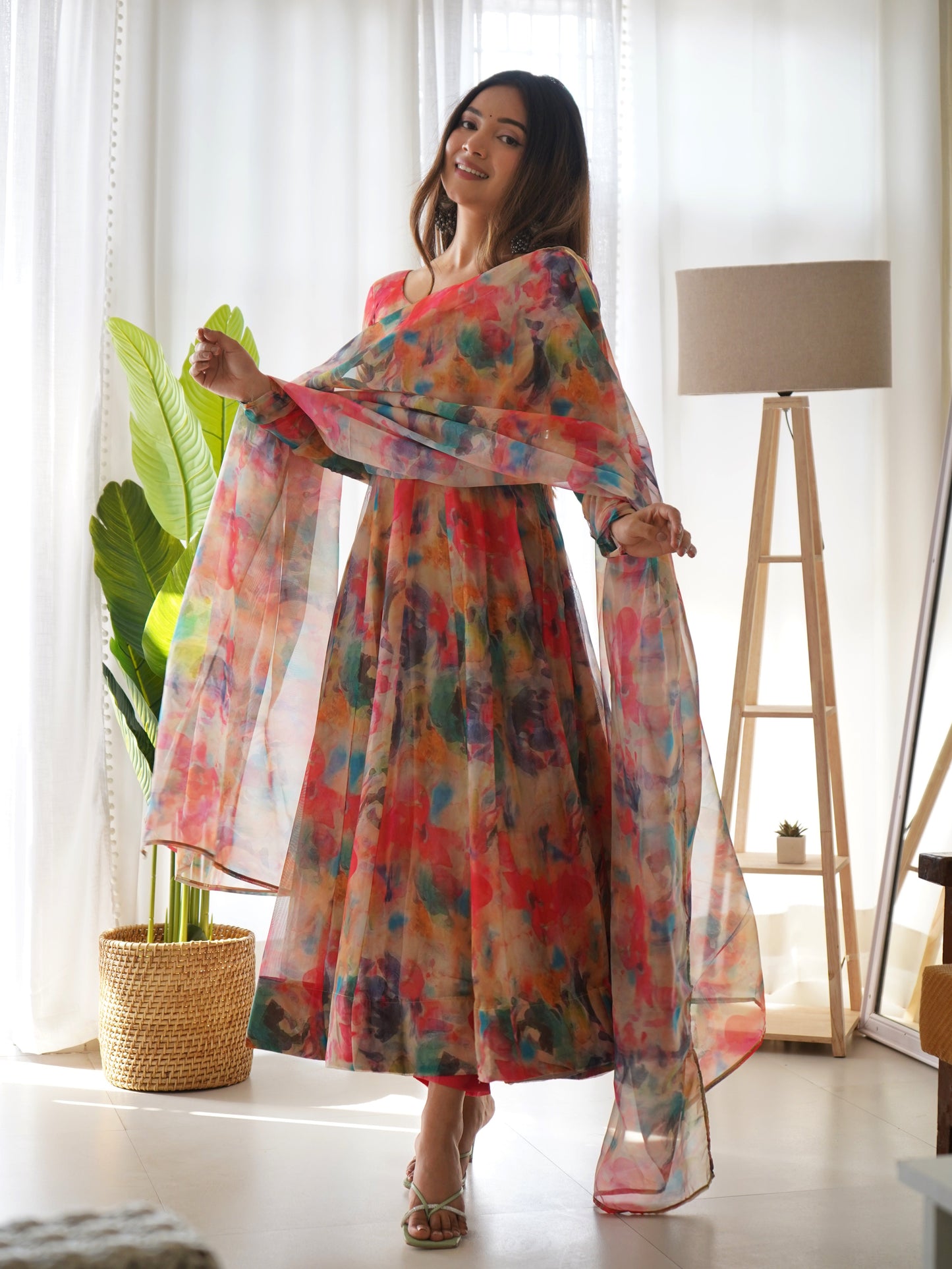 MUSKAN SKY BLUE FOX GEORGETTE DKB-16: