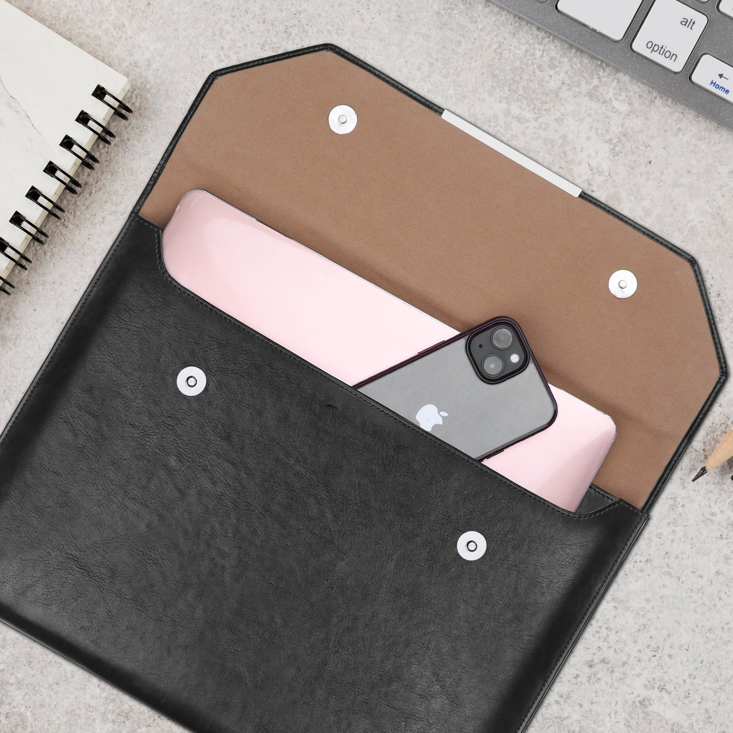 Personalized Premium Quality Leather Laptop Sleeve With Name