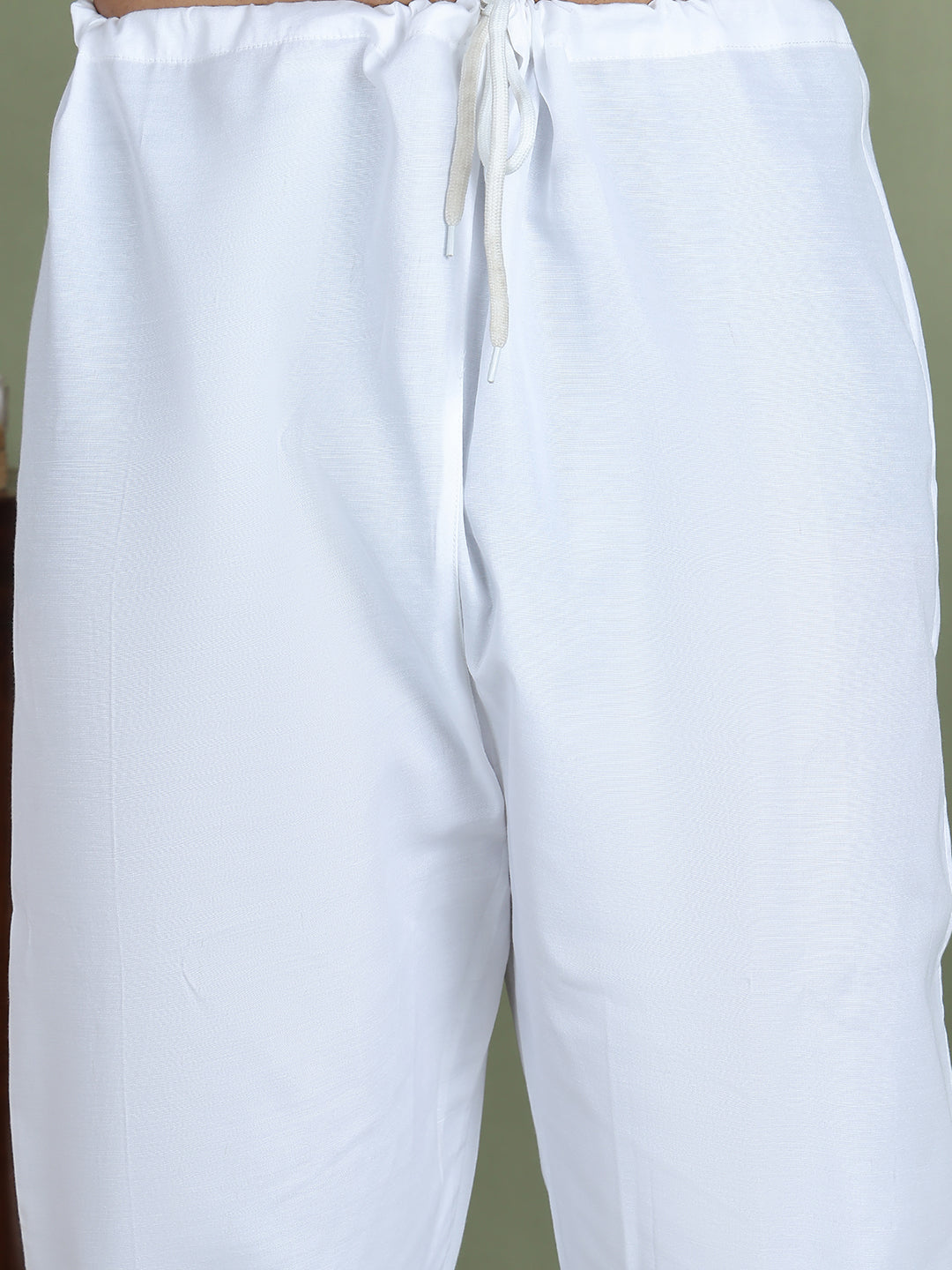 Embroidered Waistcoat & Solid Kurta Pyjama For Men