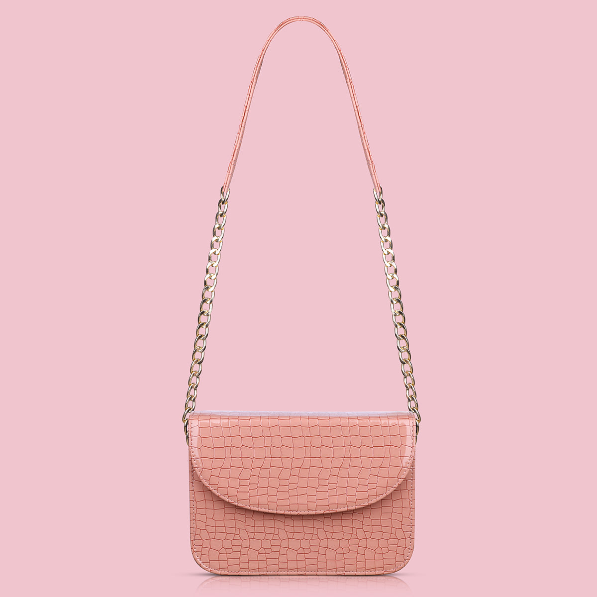 Premium Brick Style Leather Sling Bag