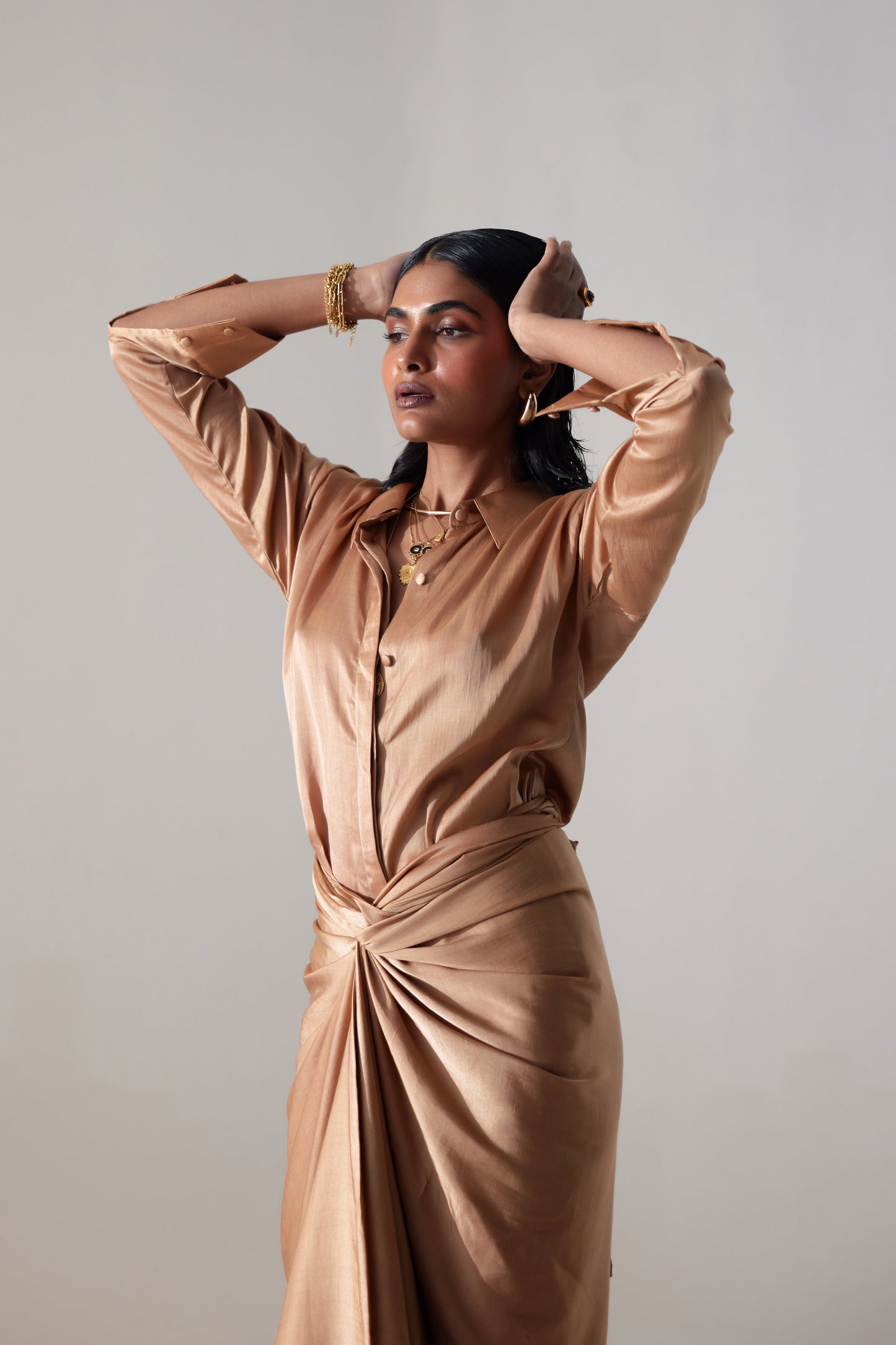 Riana Co-ord Set Camel