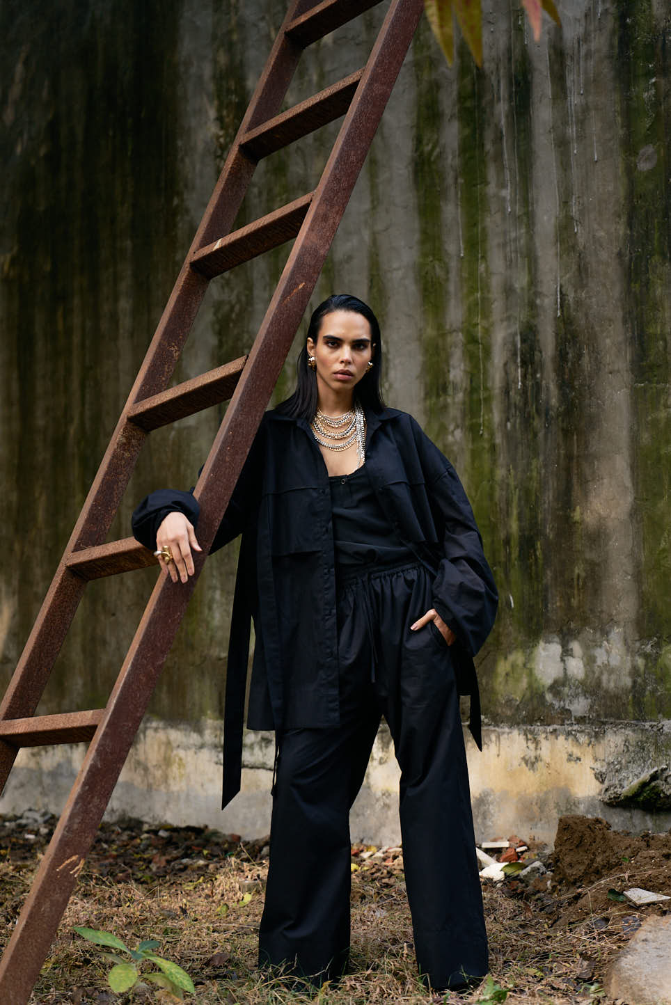 Rhea Co-ord Set Black