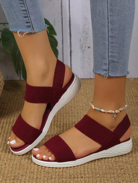 Maroon BreezeStep Slider Flipflops