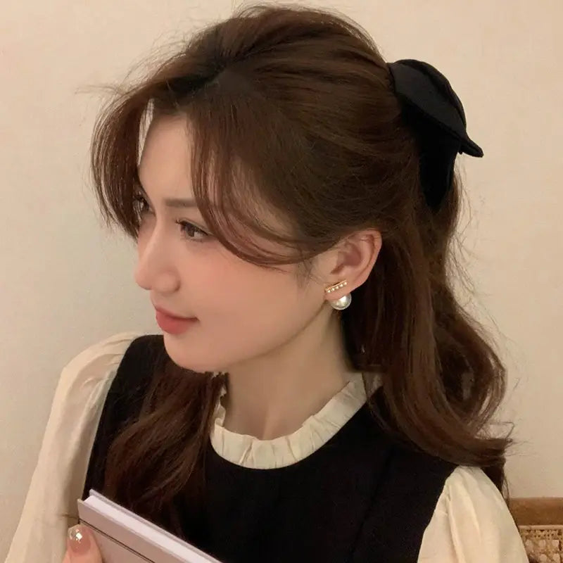 Unique Design Gold Plated Big Pear Stud Earring