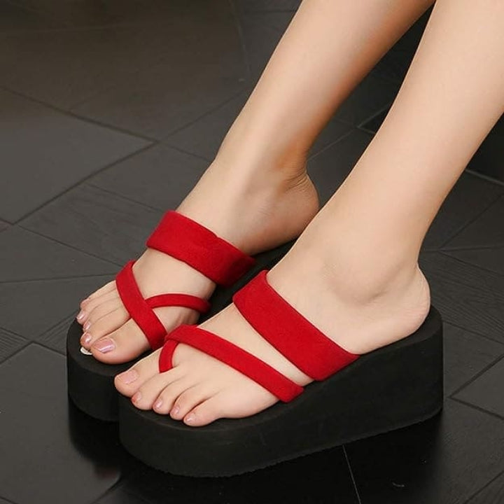 Vogue Glide Red Wedges
