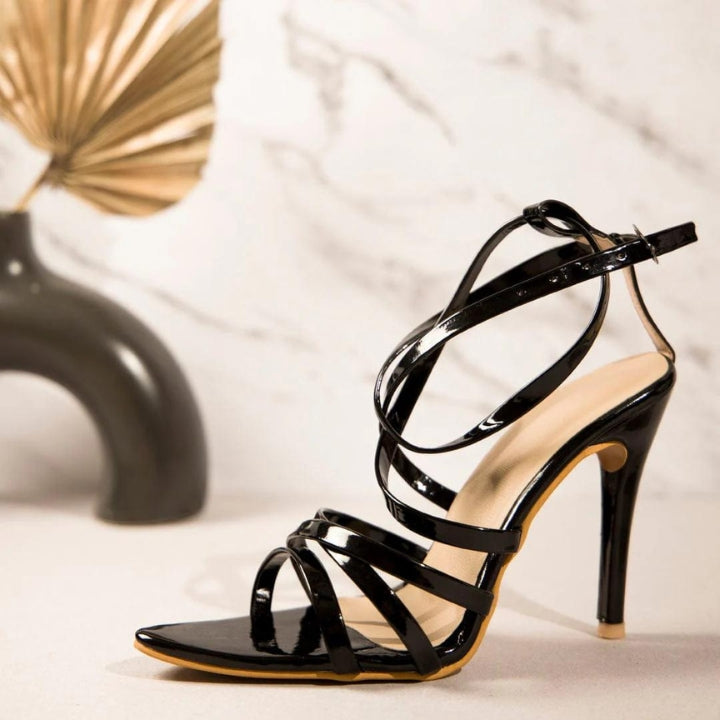 Devil Land Black Pointed Heels