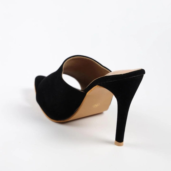 Pointed Toe Black Pencil Heel