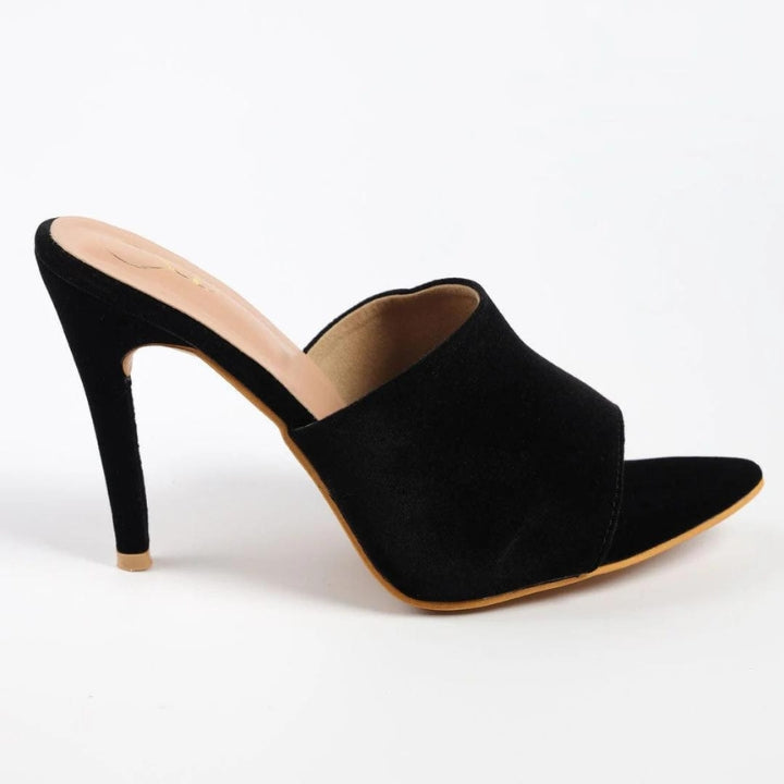 Pointed Toe Black Pencil Heel