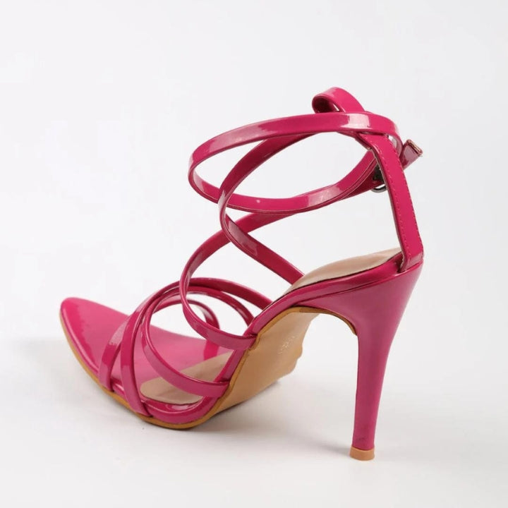 Dela Pink Ankle Loop Heels