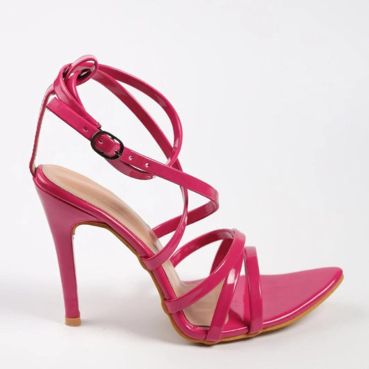 Dela Pink Ankle Loop Heels