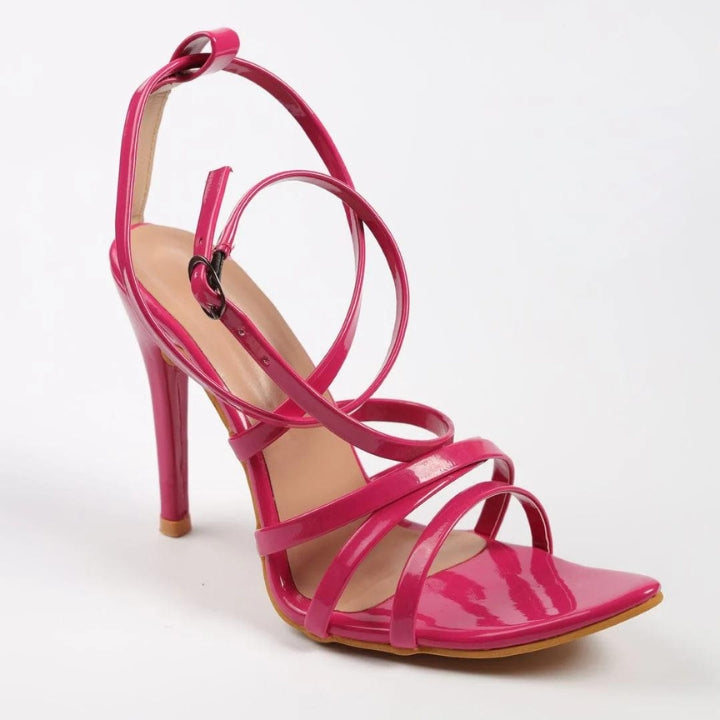 Dela Pink Ankle Loop Heels