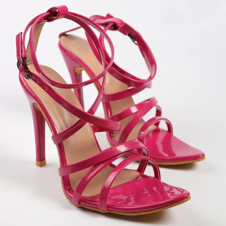 Dela Pink Ankle Loop Heels