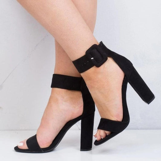 Black Ankle Strap Heels