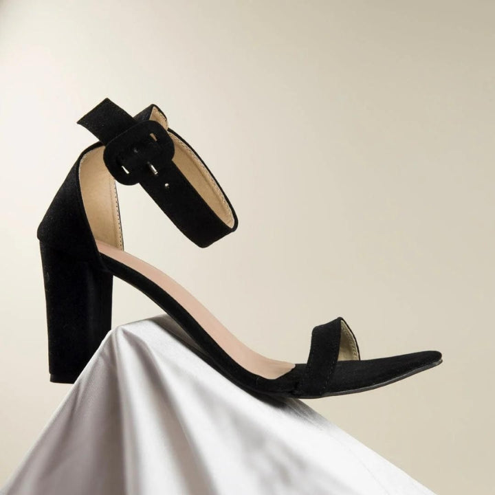 Black Ankle Strap Heels