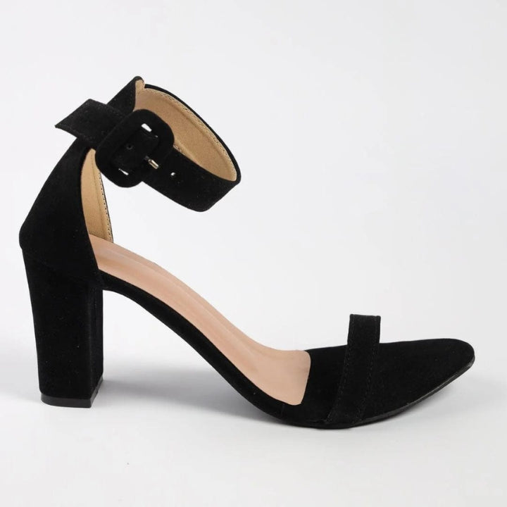 Black Ankle Strap Heels