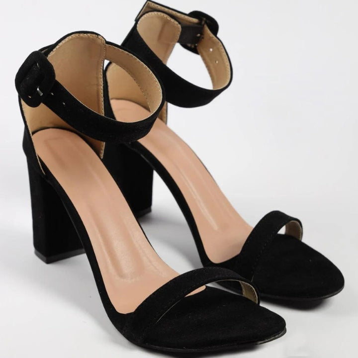 Black Ankle Strap Heels