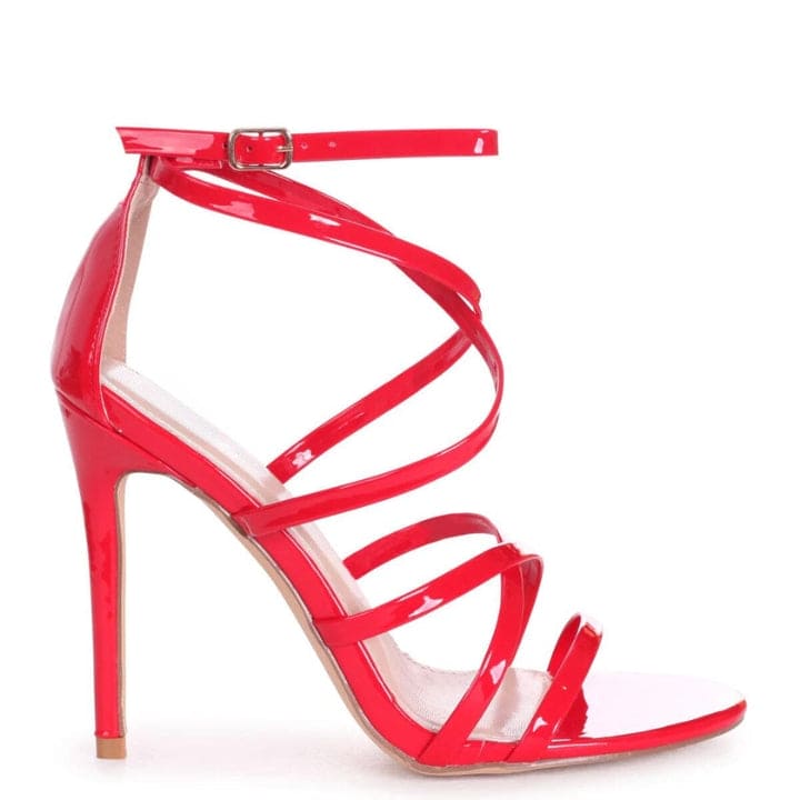 Red Pointed Pencil Heels