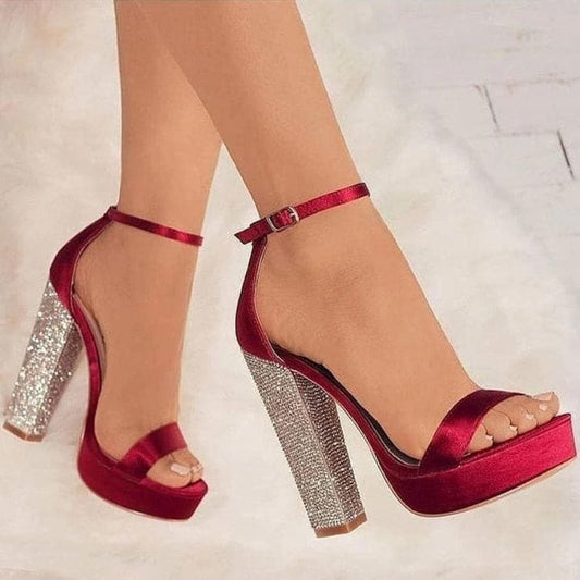 Shimmering Sky High Heels