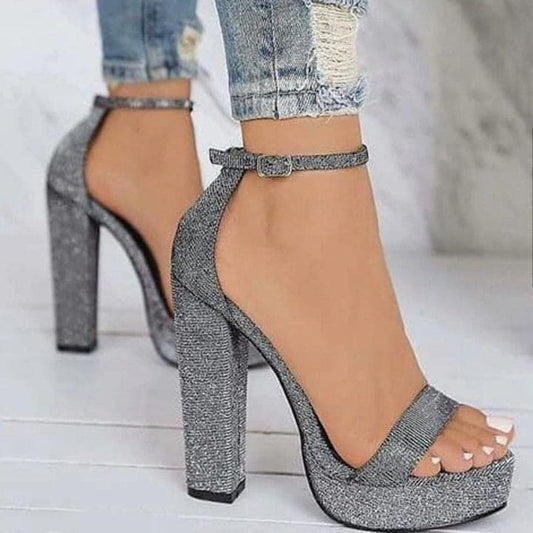 Silver Surges Stilettos