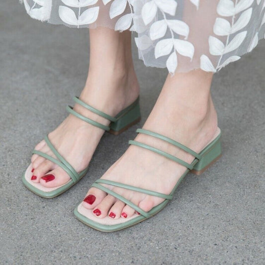 Olive Oomph Block Heels
