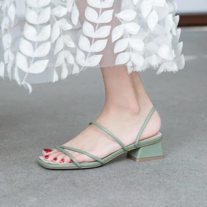 Olive Oomph Block Heels